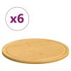 Chopping Boards 6 pcs Ø15.7"x0.6" Bamboo