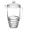 Leading Ware 2.5 Quarts Water Pitcher with Lid, Swirl Unbreakable Plastic Pitcher, Drink Pitcher, Juice Pitcher with Spout BPA Free