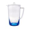 Leading Ware 2.75 Quarts Water Pitcher with Lid, Oval Halo Design Unbreakable Plastic Pitcher, Drink Pitcher, Juice Pitcher with Spout BPA Free