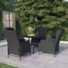 5 Piece Patio Dining Set Dark Gray