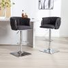 COOLMORE Vintage Bar Stools with Back and Footrest Counter Height Dining Chairs 2PC/SET