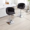 COOLMORE Vintage Bar Stools with Back and Footrest Counter Height Dining Chairs 2PC/SET