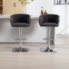 COOLMORE Vintage Bar Stools with Back and Footrest Counter Height Dining Chairs 2PC/SET