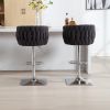 COOLMORE Vintage Bar Stools with Back and Footrest Counter Height Dining Chairs 2PC/SET