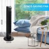 Simple Deluxe 32'' Electric Oscillating Tower Fan with Remote Control for Indoor, Bedroom and Home Office, Black