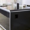 Smart Table Fridge, Multifunctional Coffee Table, Tempered Glass Table Top and Back Storage