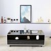 Smart Table Fridge, Multifunctional Coffee Table, Tempered Glass Table Top and Back Storage