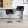 COOLMORE Vintage Bar Stools with Back and Footrest Counter Height Dining Chairs 2PC/SET