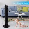 Simple Deluxe 32'' Electric Oscillating Tower Fan with Remote Control for Indoor, Bedroom and Home Office, Black