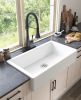 White Farmhouse Sink Deep Apron Sink Undermount Farmhouse Kitchen Sink Single Farm Sink