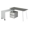 Techni Mobili Rotating Multi-Positional Modern Desk, Grey