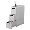 Free shipping 3-Tire Rolling Cart Organizer Unit with Wheels Narrow Slim Container Storage Cabinet for Bathroom Bedroom YJ