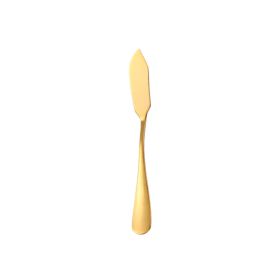 1pc Stainless Steel Cake Scraper Baking Tool (Color: Golden)