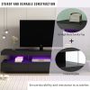 Modern LED TV Stand for 70 inch TV with Shelves and Storage Drawers Modern, Entertainment Center, White Tabletop High Glossy TV Stand for living Room