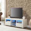 modern TV Stand with LED Lights, high glossy front TV Cabinet, can be assembled in Lounge Room, Living Room or Bedroom