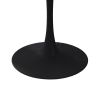 42"Modern Round Dining Table with Printed OAK Color Grain Table Top; Metal Base Dining Table;  End Table Leisure Coffee Table