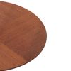 42"Modern Round Dining Table with Printed OAK Color Grain Table Top; Metal Base Dining Table;  End Table Leisure Coffee Table