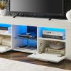 modern TV Stand with LED Lights, high glossy front TV Cabinet, can be assembled in Lounge Room, Living Room or Bedroom