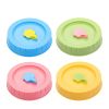 1pc Cute Universal Mason Jar Lids With Straw Hole; 70mm/2.76in Diameter Storage Wide Mouth Leak Proof; Kitchen Supplies